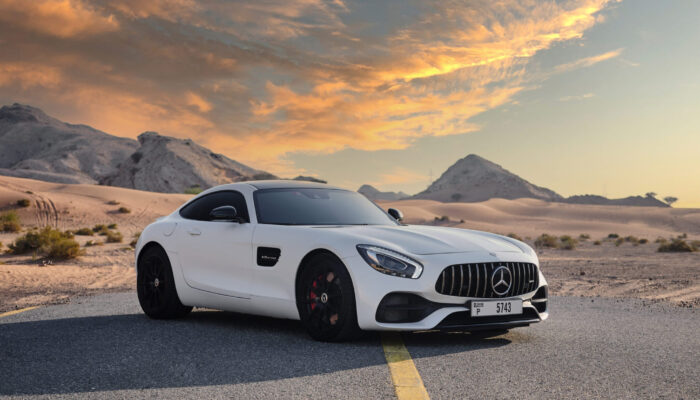 Dubai,,Uae,-,01,01,2021:,Mercedes,Gts,Luxury,Car